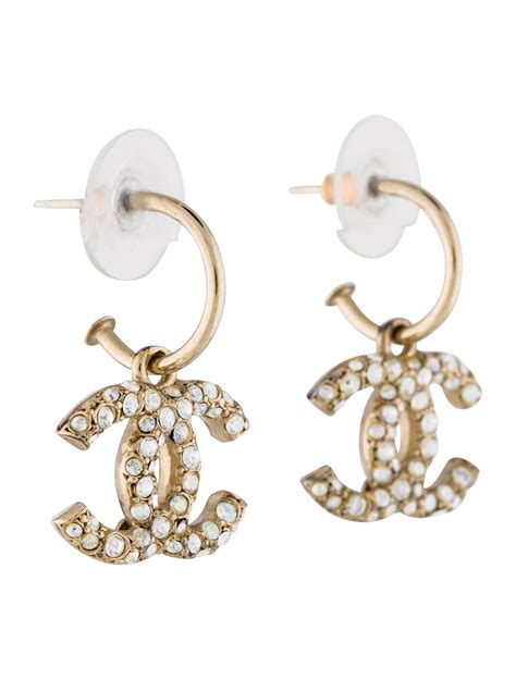 chanel earrings crystal drop|the realreal Chanel drop.